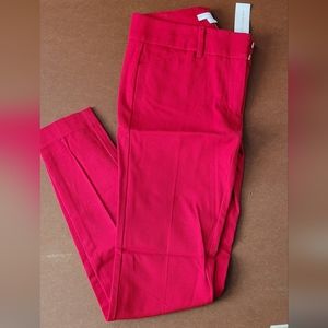 NWT.  NY & Co. Skinny Pants. Red. Size 0